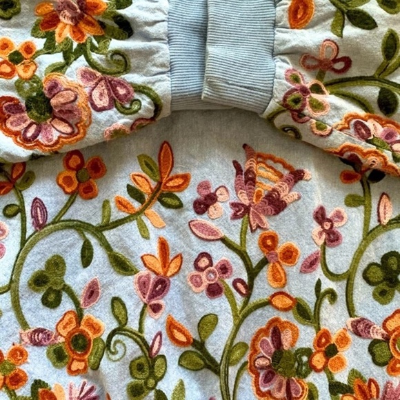 Floral Embroidered Bomber Jacket Size Small - Picture 7 of 11